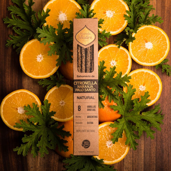 Incienso de Citronela, Naranja y Palo Santo