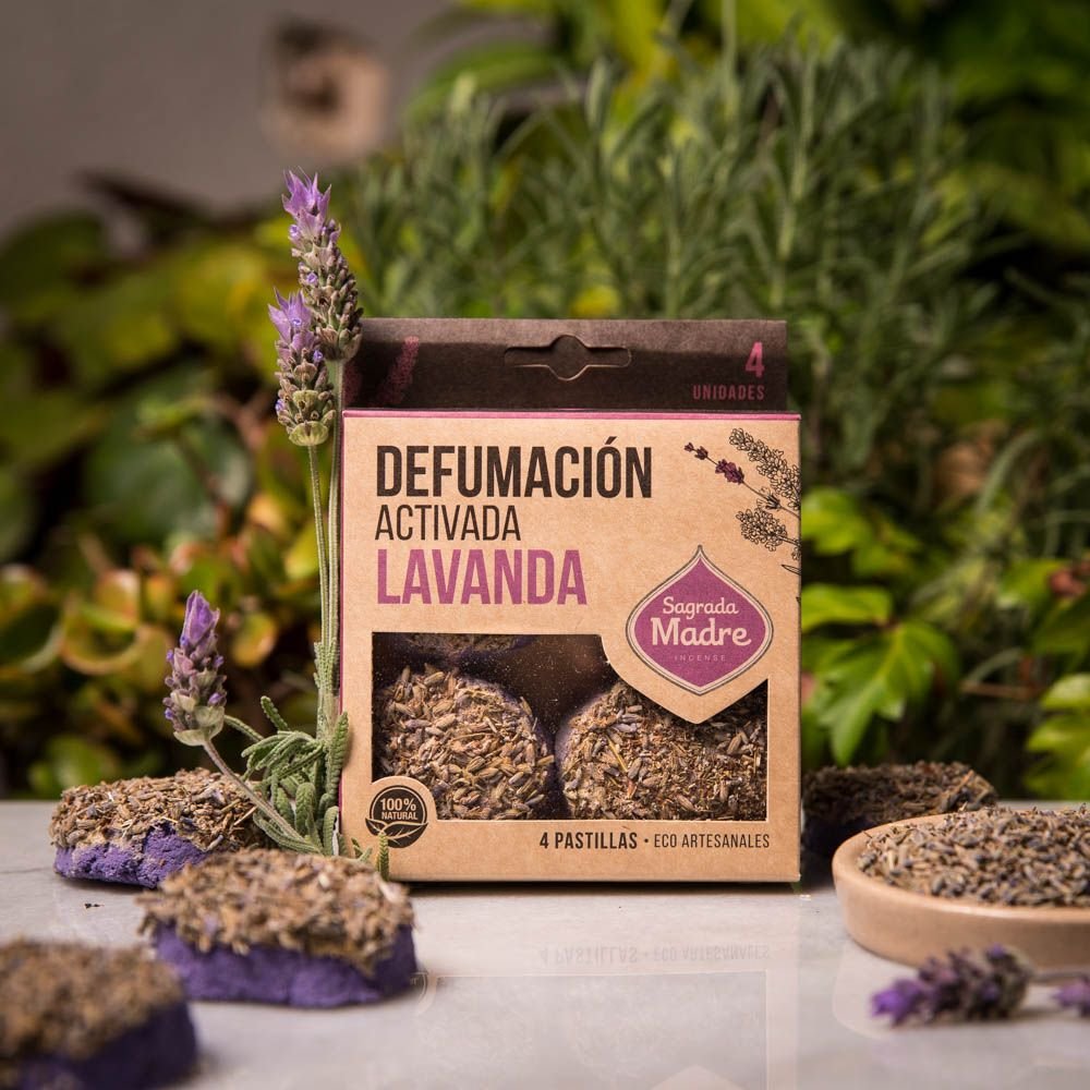 Pastilla Defumacion Activada Lavanda x4, Sagrada Madre